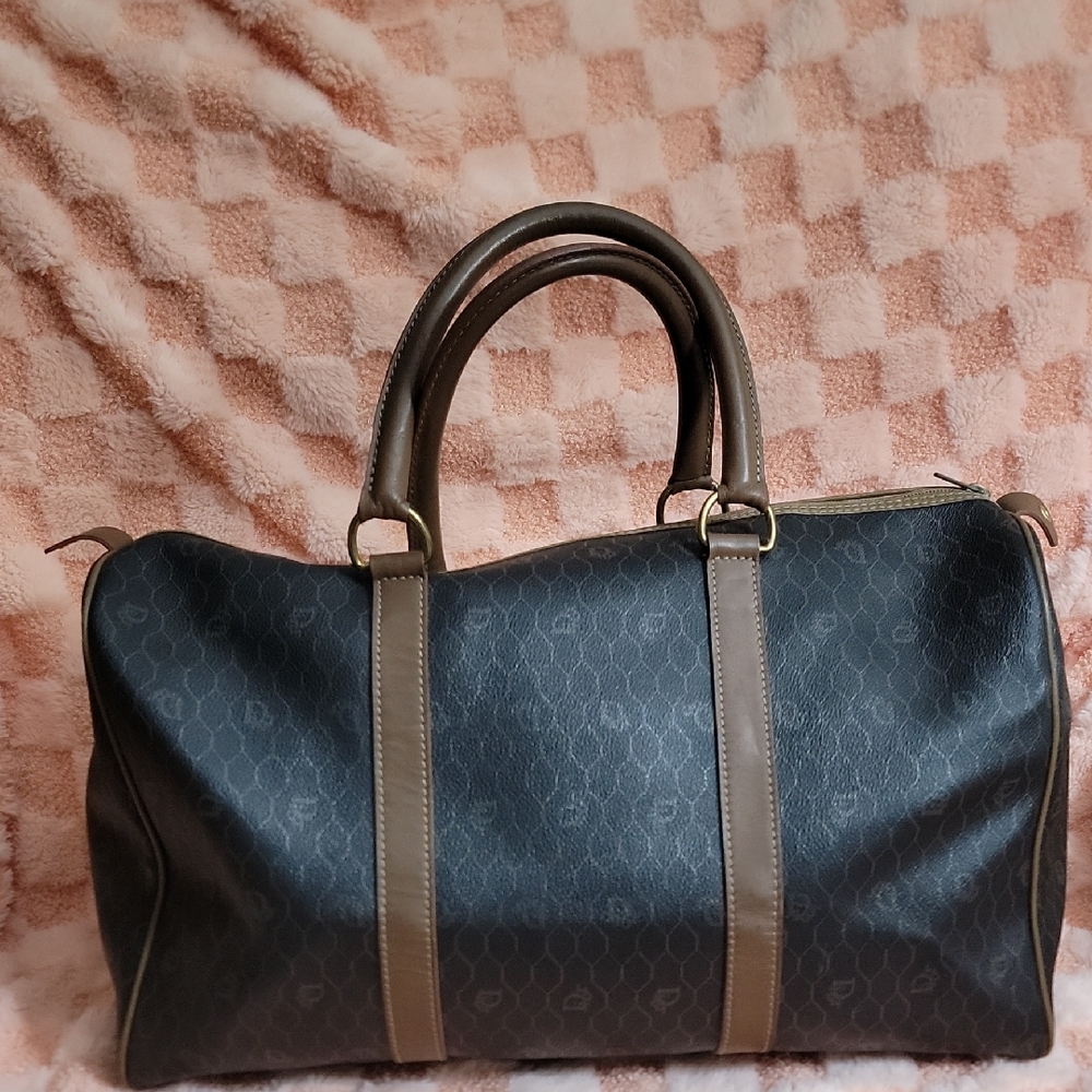 Dior Elegant Black and Brown Duffel‎ Bag